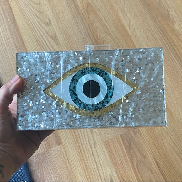 Evil Eye Acrylic Handbag/Clutch/Crossbody - Picture 1 of 13